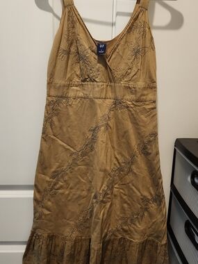 GAP Embroidered Brown Sundress